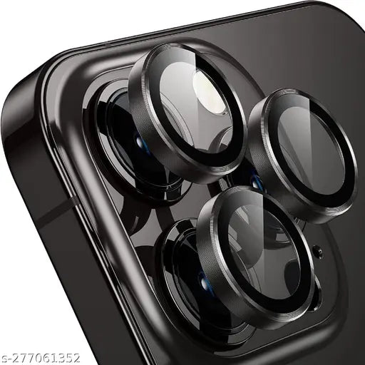 GOOD_FIND Camera Lens Protector Compatible for iPhone 14 Pro/iPhone 14 Pro Max, [Anti-Scratch] Premium Tempered Glass Film Aluminum Alloy Lens Ring Cover Set Of 3(Black)